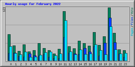 Hourly usage for February 2022